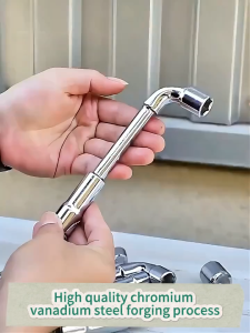 L Shape Wrench 15mm 19mm L Type Pipe Dual-head Elbow Piercing Outer Hex Wrench for Mechanic Repair Tool