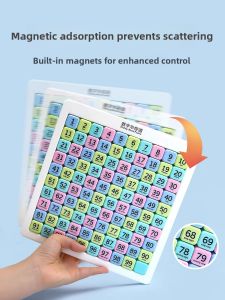 Magnetic Digital Huarong Dao Sliding Puzzle Toy Five-Step Thinking Educational Game for Children Math Learning Brain Teaser