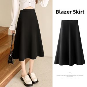 LD | Winter Pear-shaped Womens A-line Midi Wool Skirt