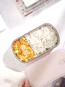 [Malay Plug]Electric Lunch Box 304 Stainless Steel Smart Charging Heatable Heating Food Container Office Warmer Kotak Penebat