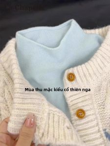 La Chapelle | Áo Len Cổ Trụ Dài Một Phần Mềm Mại Cho Nữ Mặc Trong