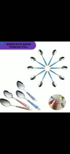 SENDOK MAKAN STAINLESS MOTIF BATIK / Sendok Batik Makan Stainless Steel 1 pcs