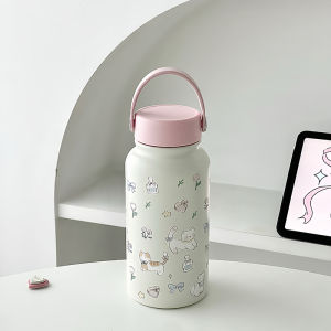 Cute Dachshund Design Large Capacity Portable Aesthetic Thermos