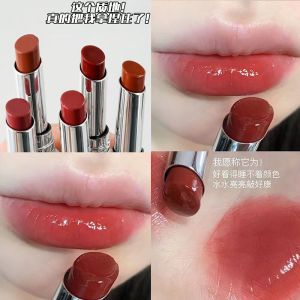 NOVO Small Silver Tube Mirror Surface Water Light Lip Gloss Moisturizing Lipstick Womens Matte Lipstick Non-Stick Cup Non-Fading