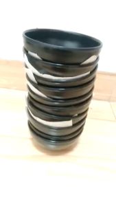 Chén Cơm Nhựa Melamine Đen Nhám CO 15N Ø 11.4 x 5.8 cm