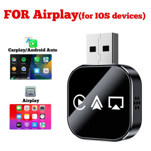 KEBIDUMEI Q1AS 3-in-1 Car AI Box Wired to Wireless WiFi Carplay Plug & Play Android Auto Adapter Airplay MirrorLink Smart Dongle