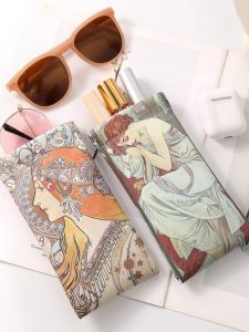 Portable Original Oil Painting Style Sunglasses Storage Bag Box Convenient Eyeglass Case Spring 2024 China Made