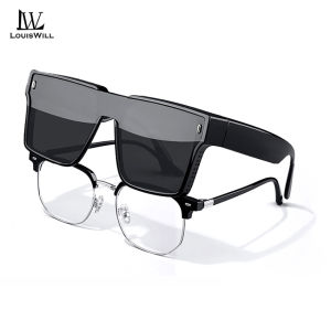 LouisWill Sunglasses Cover Myopia Glasses Cover Sunglasses Fashion Large Frame Sunglasses Polarized Summer Sunglasses Ultra Light Polarized Sunglasses Outdoor Traveling Walking Shopping Driving