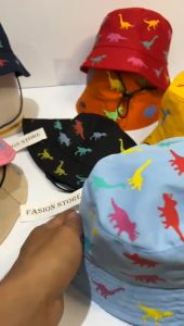 topi bayi store - topi bucket anak motif dinosaurus topi bulat gambar dino anak laki laki pelindung kepala dari panas buat usia 2 tahun sampai 10 tahun