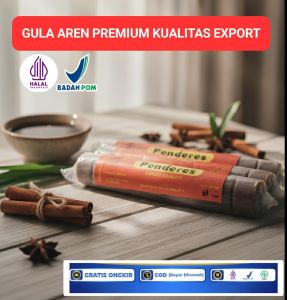 GULA AREN ASLI KUALITAS EXPORT 500 GRAM - 1000 GRAM  SUDAH IJIN RESMI BPOM DAN HALAL MUI