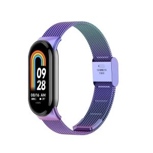 Metal Mesh Stainless Steel Strap for Xiaomi Mi Band 9 Smart Bracelet Replacement Accessories Watchband Miband 8 Smartwatch