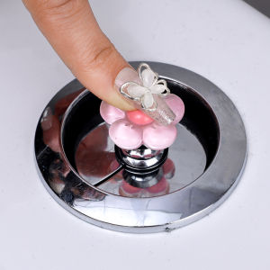 【On Sale】Flower Shaped Toilet Press Button Muti-colored Creative Bathroom Water Closet Home Supplies