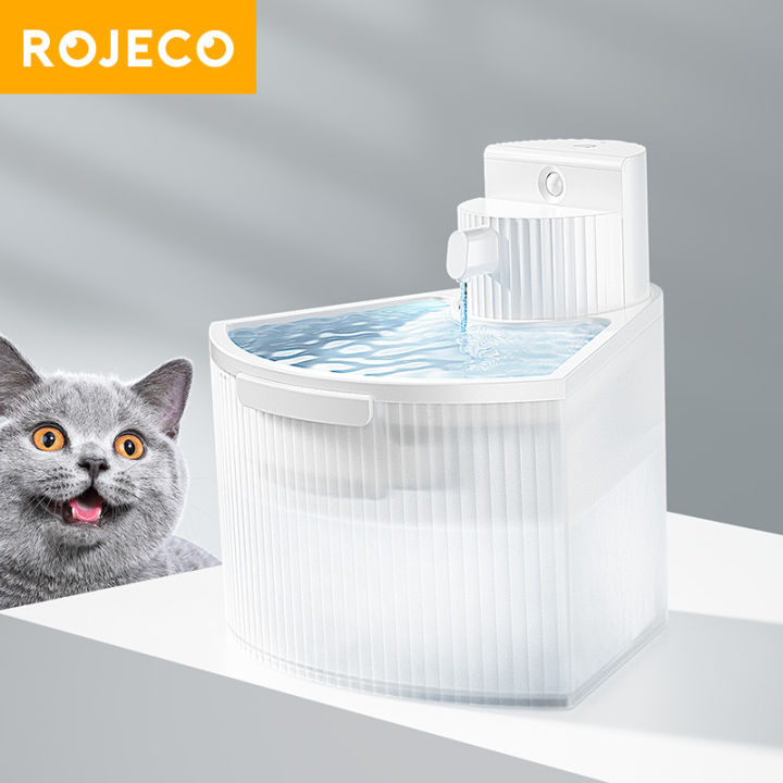 ROJECO Wireless Cat Water Fountain Automatic Sensor Drinking Fountain ...