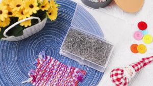 2000Pcs/Box 26mm Straight Pins for Crafts Stainless Steel Flat Head Pins Fine Silver Sewing Pins