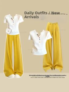NUMEN BUTTON | Petite Summer Two-piece Set