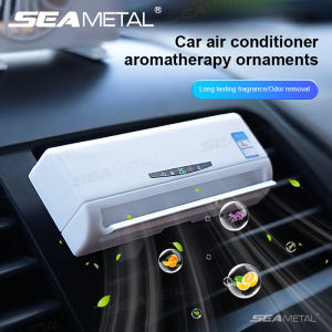SEAMETAL Solar Car Perfume Diffuser Air Conditioner Shape Decorative Freshener Car Aromatherapy Refill Clip with Fragrance Tablet
