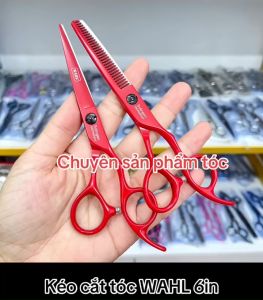 Kéo cắt tóc cao cấp WAHL 6in ( WAHL đỏ )
