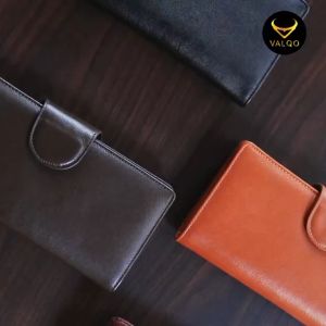 [VALQO] AZANA Dompet Wanita Kulit Sapi Panjang 24 Slot kartu Cewek Perempuan