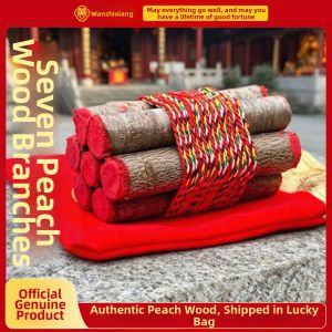 WANSHIXIANG | Seven Old Peach Wood Sticks 7cm