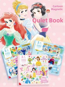 Princess Kuwagata Magnetic Quiet Book DIY Sticker Toy Creative Dress-Up Handmade Craft Stick-On Activity Book for Girls