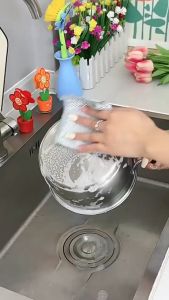 ผ้าล้างจาน อุปกรณ์สำหรับทำความสะอาดหม้อ กระทะ และเตาตั้งพื้น