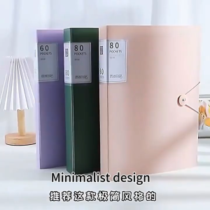 [SG Stock] A4 Document Folder | 20/40 Pages Ring Binder with Buckle | Multicolor File Holder | School Office Storage Sup