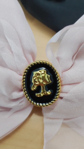 Hair Bow Organza Vintage Cameo – Pita Rambut Besar Elegan jepitan rambut korea premium high quality