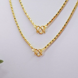 สร้อยคอทอง ลายเกล็ด ความยาว 1820 นิ้ว เทียบเท่า 2 สลึง ทองชุบ ดีไซน์สวย แฟชั่น ทองปลอม มีปลายทาง