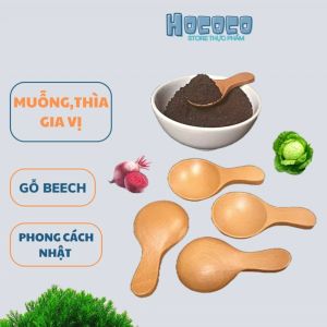Thìamuỗng gia vị mini bằng gỗ beech