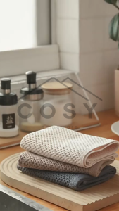 COSY Kain Lap Dapur Model Waffle Warna Cantik Estetik / Kain Lap Dapur Daya Serap Tinggi / Lap Tangan Serbaguna / Hand Towel / Kitchen Towel