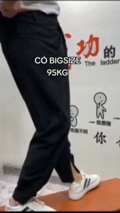 Quần Tây Baggy Nam khóa gấu Vải tuyết mưa dày đẹp thoáng mát Có Big size 90Kg Kiểu dáng thanh lịch trẻ trung hợp thời trang