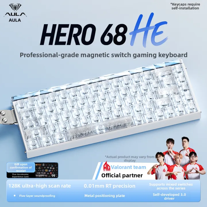 AULA | FPS Gaming Mechanical Keyboard with Magnetic Switches Wired High Performance Low Latency RGB Lighting