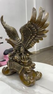 Đại bàng tung cánh bằng đồng màu nâu giả cổ Đại triển hồng đồ (DxRxC 38x20x45cm nặng 85kg )