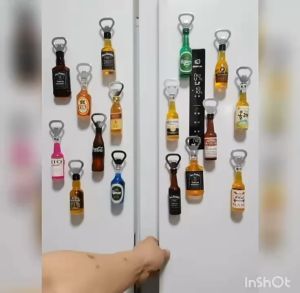 Cute Simulation mini wine bottle opener refrigerator magnet