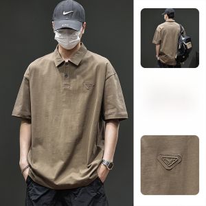 ROMON | Romon Ice Silk Short Sleeve T-Shirt Mens Summer Thin Round Neck Half Sleeve Vintage Casual Versatile Cool Cotton Anti-Wrinkle