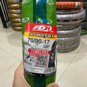 FDR Ban Motor Spartax 70/90-17 Tubeless TL Motor Bebek FREE PENTIL
