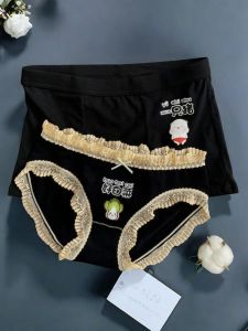 New Arrival Couple Underwear: Couples Same Style One Male and One Female Classy Pure Cotton Sentiment Minimalist Cute Antibacterial Seamless Underwear