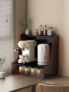 Acrylic Desktop Drawer Organizer Tea Cup Storage Box Herb Tea Pot Holder Coffee Machine Stand Simple Design Universal Use