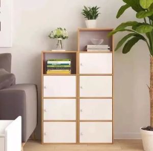 TENDO Locker Bookcase Simple Modern Cabinet Living Room Locker(4 /5 layers) Wooden Locker Bedroom