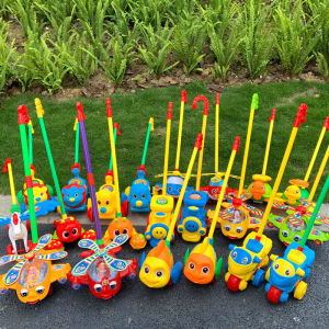 เด็กทารก ดึง Walkie Talkie ของเล่นรถเดินเครื่องบิน PUSH ของเล่นเสียง Bell เด็กการเรียนรู้ Walk ดึงสัตว์รูปของเล่นพลาสติก