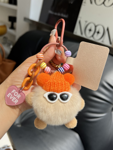 Dễ Thương Little Coal Dạ Hội Búp Bê Móc Khóa Lông Thỏ Hoạt Hình Gấu Bông Túi Đựng Chìa Khóa Ô Tô Charm Thời Trang Sành Điệu Phụ Kiện Dành Cho Nam Nữ