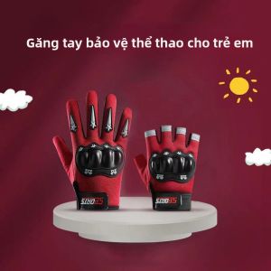 Găng Tay Đi Xe Đạp Cho Trẻ Em Vỏ Cứng Bảo Vệ Chống Trượt Cho Bé Trai Và Bé Gái Thể Dục Thể Thao Leo Núi Trượt Ván Với Fourchettes