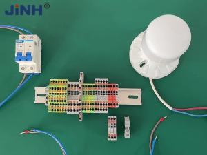 JinH | JINH CMK420-2.5 Rail-Mount Lever Clamp Set Orange Quick Splice Tool-Free ID Strip for Electrical Cabinets