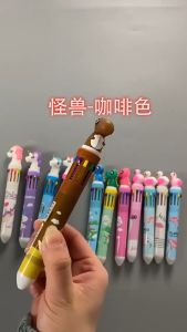 Unicorn 10-Color Retractable Ball Pen (0.5mm) – Fun & Cute Stationery for Kids | Birthday Party Goodies | Gift Happiness