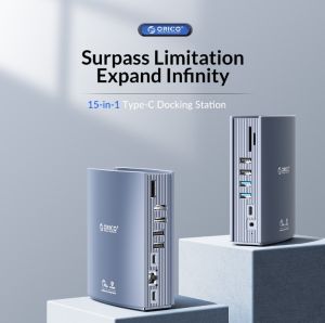 ORICO Thunderbolt 3 Docking Station Fast Speed 4K 60Hz Power Adapter USB 3.0 3.1 HUB Splitter for MacBook Mac Windows