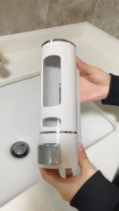 Wall-Mounted Soap Dispenser for Bathing Liquid Manual Press-Type Dispenser for Bathroom Shampoo Bottle