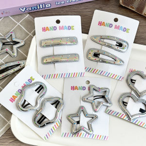 Silver Leather Children's Hair Clips & Korean Style Baby Headwear