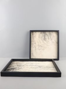 Elegant European Style Decorative Trays Horsehair Leather Home Accessories Bedroom Hallway Cosmetics Storage Organizer