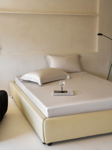 Cool Smooth 100% Lyocell Silk Bed Canopy Single Piece Summer Ice Silk Double Bed Cover 1.8m Breathable Hypoallergenic Durable