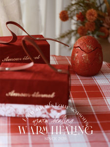 Red Wedding Candle Gift Fortune Egg Aromatherapy Candle Home Decor for Brides Women New Year Gift Indoor Universal Decoration